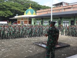 Dalam rangka apel pagi Dandim 0416/Bute Menyampaikan,prajurit dan PNS Netral dalam pilkada Serentak