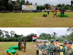 Kodim 0416/Bute Mengelar Upacara   TMMD Di Desa Teluk Kuali,Kec, Tebo Ulu,