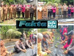 Kapolsek Tanah Sepenggal Gelar Kegiatan program Kemandirian Pangan  Launching Penguatan  Lestari-