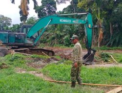 TMMD Ke-123 Kodim 0416/ Bute:Membuat  Tiga Kolam Ikan Berukuran 25×25 Meter Di Desa Teluk Kuali,