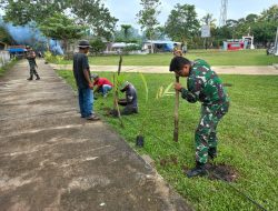 Satgas TMMD Ke-123 Kodim 0416/Bute”Tanam Pohon, Guna Mendukung Program Penghijauan”