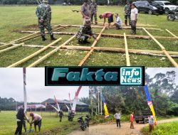 TMMD Ke 123 Puluhan Prajurit TNI Dari Kodim 0416/Bute Berkerja Sama Dengan Masarakat Teluk Kuali