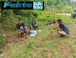 Angota Satgas TMMD Ke  123 Kodim 0416/Bute,KomSos Dengan Masarakat Desa Malako Intan
