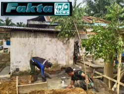 Satgas MMD Ke-123 Kodim 0416/Bute Menyelesaikan Pengecoran Septic Tank MCK,