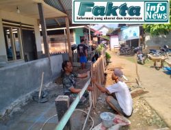 Tim Satgas TMMD Ke 123 Kodim 0416/Bute”Bikin Pagar RTLH, Punya Hendri Tujuan Nya Biar  Aman,