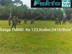 Satgas’TMMD Ke-123 Kodim 0416/Bute”Giat Membersihkan’ Lapangan Untuk Persiapan,Upacara Penutupan TMMD Ke 123 Tahun 2025″