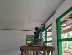 Satgas TMMD Kodim 0416/Bute”Bekerja Keras Untuk Memperbaiki Bangunan Agar  Layak Dan Nyaman,”