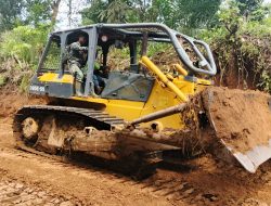 Satgas TMMD 123 Kodim 0416/ Bute”Peningkatan Jalan utama Warga  Panjangnya Mencapai 6.682 Meter Dan Lebar 8 Meter