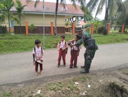 Semakin Erat Hubungan Satgas TMMD Ke 123,Kodim 0416/Bute,Dengan Anak anak Dan Masyarakat setempat.