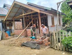 Tim Satgas TMMD Ke 123 Kodim,0416/Bute,Giat Bikin Tapak Pipa Instalasi Sumur Bor Untuk RTLH