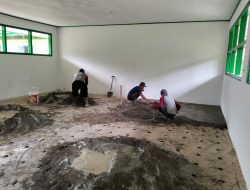 Giat”Satgas TMMD Ke 123 Kodim 0416/Bute”Walaupun Di Bulan Puasa Tetap Semangat Cor Lantai ,M,I,Nurul Falah
