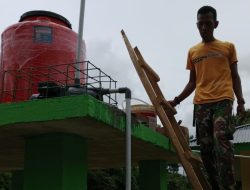 Satgas,TMMD Ke-123 Kodim 0416/Bute,Giat Hari Ini,Memasang Kompa Air  MCK, MI Nurul Falah,,