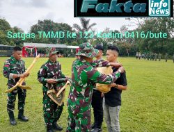 Satgas,TMMD ke-123 Kodim 0416/Bute”Di Desa Teluk Kuali Dan Malako Intan Target nya Selesai Semua Pada  Waktu Yang Di Tentukan”