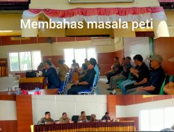 HASIL RAPAT TERKAIT AKTIVITAS PETI DI LlMBUR  LUBUK MENGKUANG DI AULA KANTOR CAMAT BAHTIN II PELAYANG,