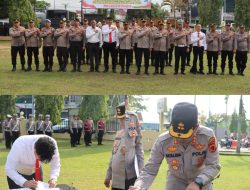 Kapolres Bungo AKBP Natalena Eko Cahyono, S.Kom., M.Si.,Tandatangan Fakta Integritas Pengawasan Judi Online Dan Narkoba”
