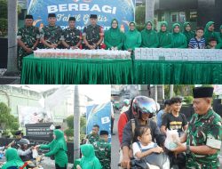 *Aksi Sosial Ramadan, Kodim 0416/Bute dan Persit Bagikan Takjil kepada masarakat Penguna Jalan*