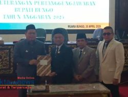 DPRD Kabupaten Bungo Rapat Paripurna Sampaikan Rekomendasi Atas LKPJ Bupati,