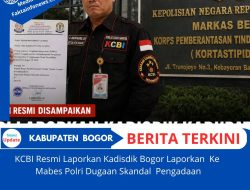 KCBI Resmi Laporkan Kadisdik Bogor ke Mabes Polri, Dugaan Skandal Pengadaan Jadi Sorotan