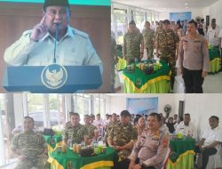 Dandim 0416/Bute Bersama Forkopimda Hadiri zoom meeting Peresmian Operasionalisasi 1061 Koperasi Merah Putih Oleh Presiden RI