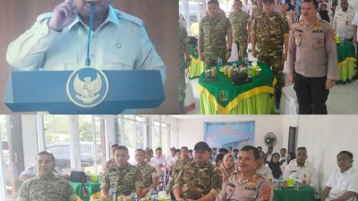 Dandim 0416/Bute Bersama Forkopimda Hadiri zoom meeting Peresmian Operasionalisasi 1061 Koperasi Merah Putih Oleh Presiden RI