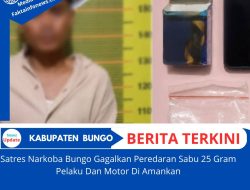 Satres Narkoba Bungo Gagalkan Peredaran Sabu 25 Gram , Pelaku dan Motor Diamankan