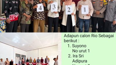 Empat Kandidat Resmi Bertarung di Pil Rio Teluk Panjang 2026, Penetapan Nomor Urut Berlangsung Damai dan Demokratis