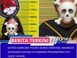 Satres Narkoba Polres Bungo Berhasil Amankan Sepasang Kekasih di Parkiran Penginapan OYO Guest House,