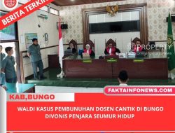 Waldi kasus Pembunuhan Dosen Cantik Di Bungo Divonis Penjara Seumur Hidup 