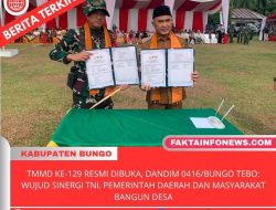 TMMD Ke-129 Resmi Dibuka, Dandim 0416/Bungo Tebo: Wujud Sinergi TNI, Pemerintah Daerah dan Masyarakat Bangun Desa