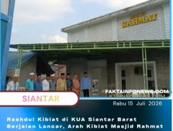 Rashdul Kiblat di KUA Siantar Barat Berjalan Lancar, Arah Kiblat Masjid Rahmat Dipastikan Akurat