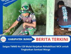 Satgas TMMD Ke-129 Mulai Kerjakan Rehabilitasi MCK untuk Tingkatkan Sanitasi Warga