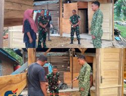Kodim 0416/Bute Selaku Dansatgas TMMD Ke-129, Letkol Inf Yudi Susilo Yudhanto, S.E., M.P.A.,Bersentuh Lansung Dengan Yang  Layak Menerima (RTLH)