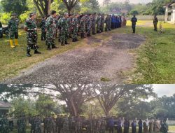 personel Satgas TNI Manunggal Membangun Desa (TMMD) Ke-129 Kodim 0416/Apel Setiap Pagi Guna Untuk Kesiapan Fisik Bangunan