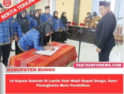 16 Kepala Sekolah Di Lantik Oleh Wakil Bupati Bungo, Demi Peningkatan Mutu Pendidikan