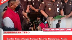 Mantan Kades Sungai Pandan Beserta Bendahara Resmi Ditahan Kejari Tebo, Diduga Korupsi APBDes Rp1,16 Miliar