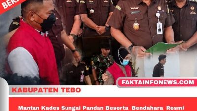 Mantan Kades Sungai Pandan Beserta Bendahara Resmi Ditahan Kejari Tebo, Diduga Korupsi APBDes Rp1,16 Miliar