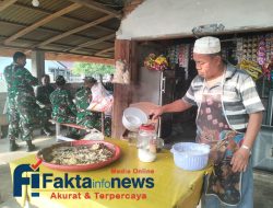 Satgas TNI Manunggal Membangun Desa (TMMD) Ke-129 Kodim 0416/Bute Membangun Kedekatan Dan Rasa Kekeluargaan Dengan Warga.