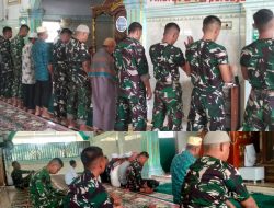 Satgas TMMD Ke-129 Kodim 0416/Bute Salat Berjamaah Bersama Warga, Perkuat Silaturahmi dan Kemanunggalan TNI-Rakyat