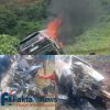 Kecelakaan Maut di Dusun Sarana Jaya, Mobil Terbakar, Dua Pengendara Motor Tewas di Tempat