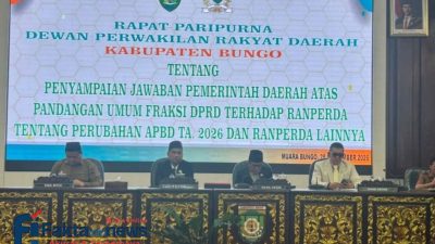 Pandangan 8 Fraksi, Wabup Bungo Bahas Perubahan APBD Tahun 2026